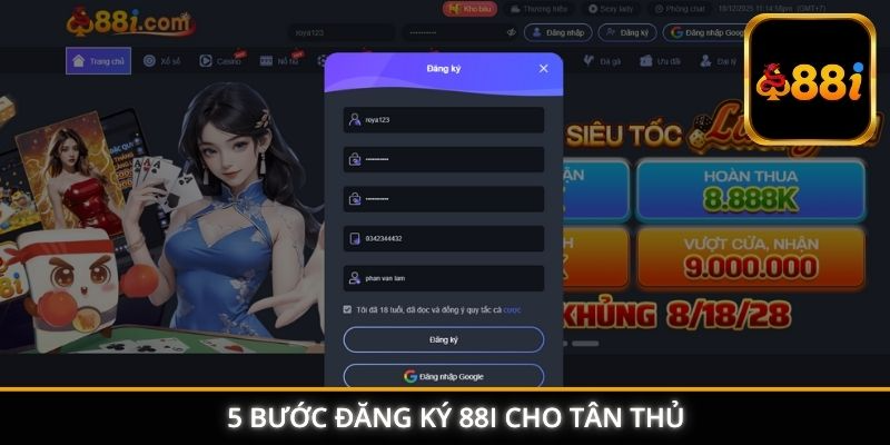 5 bước đăng ký 88I cho tân thủ