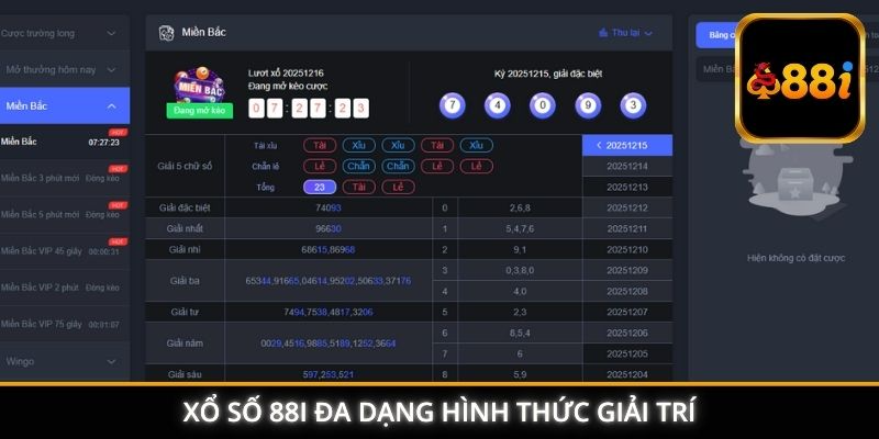 Xổ số 88I đa dạng hình thức giải trí